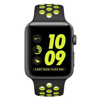 Apple Watch Nike+ Series 2, 42mm Space Gray Aluminum Case with Black / Volt Nike Sport Band